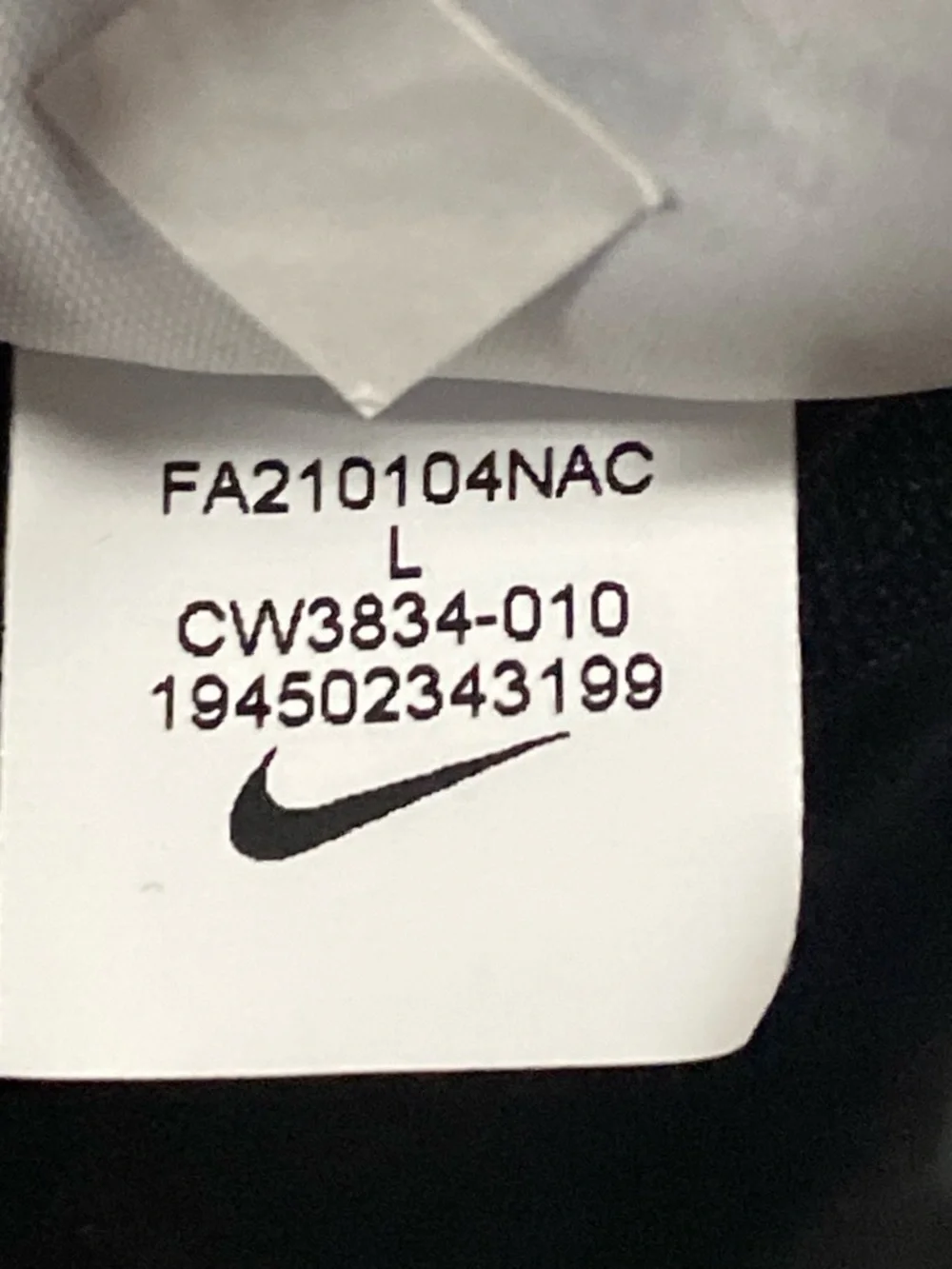 Nike Derby III Soccer Jersey NWT Kids Large Black/White DRI-FIT CW3834-010
